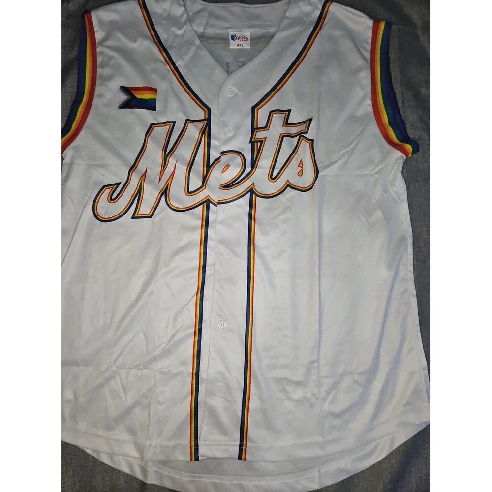 2026 JERSEY AXL SGA RAINBOW PRIDE NIGHT GAY LBGTQ NY METS NEW YORK TANK TOP